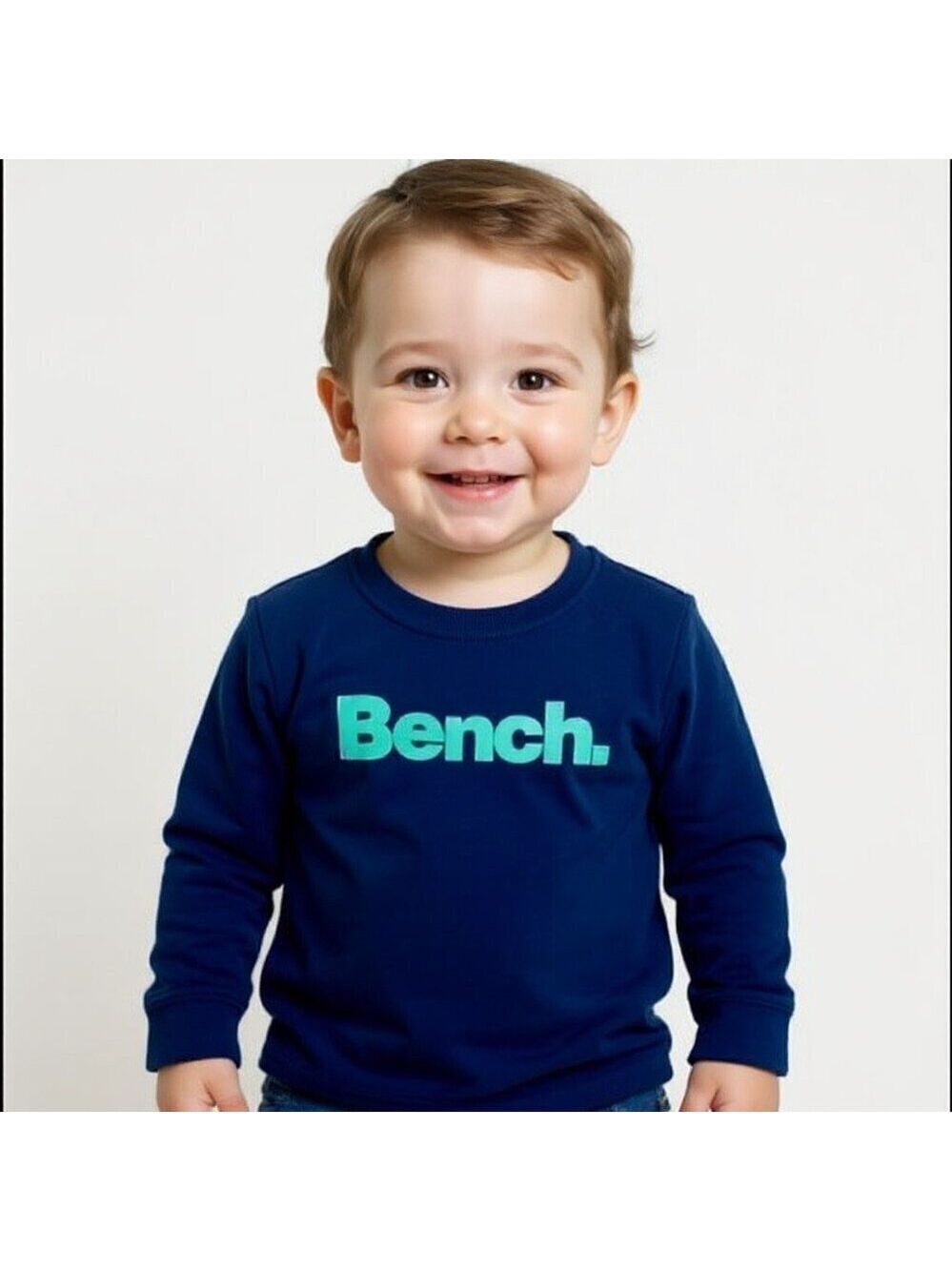 Bench kids long sleeve tee shirt in navy blue size 3-4 (104 cm)
